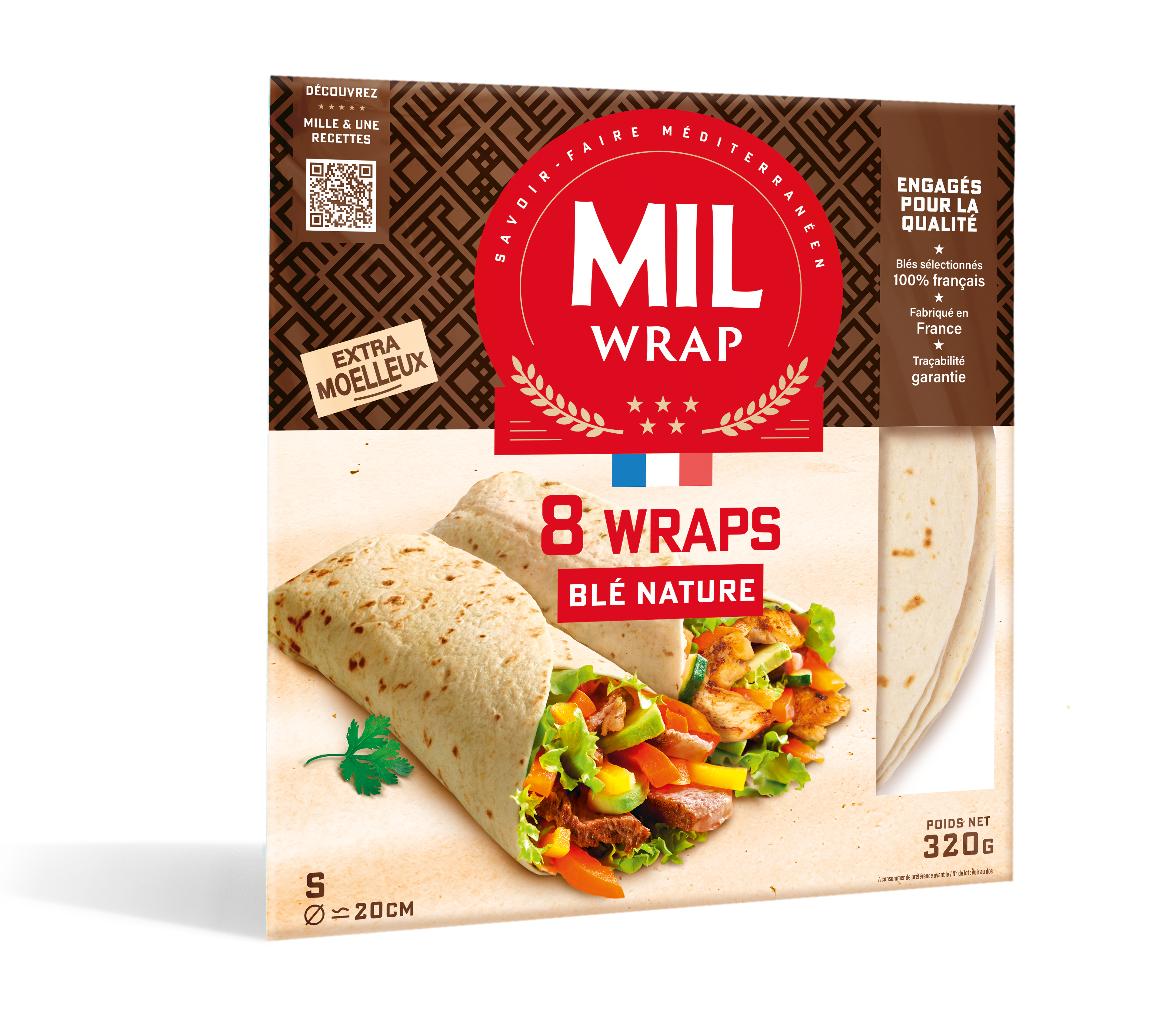 MIL WRAP x8 - Blé Nature